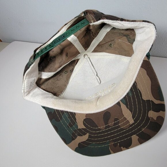 Canadian Hunter Camo Snapback Hat Trucker Hat Vintage Camouflage Camo - Picture 4 of 4